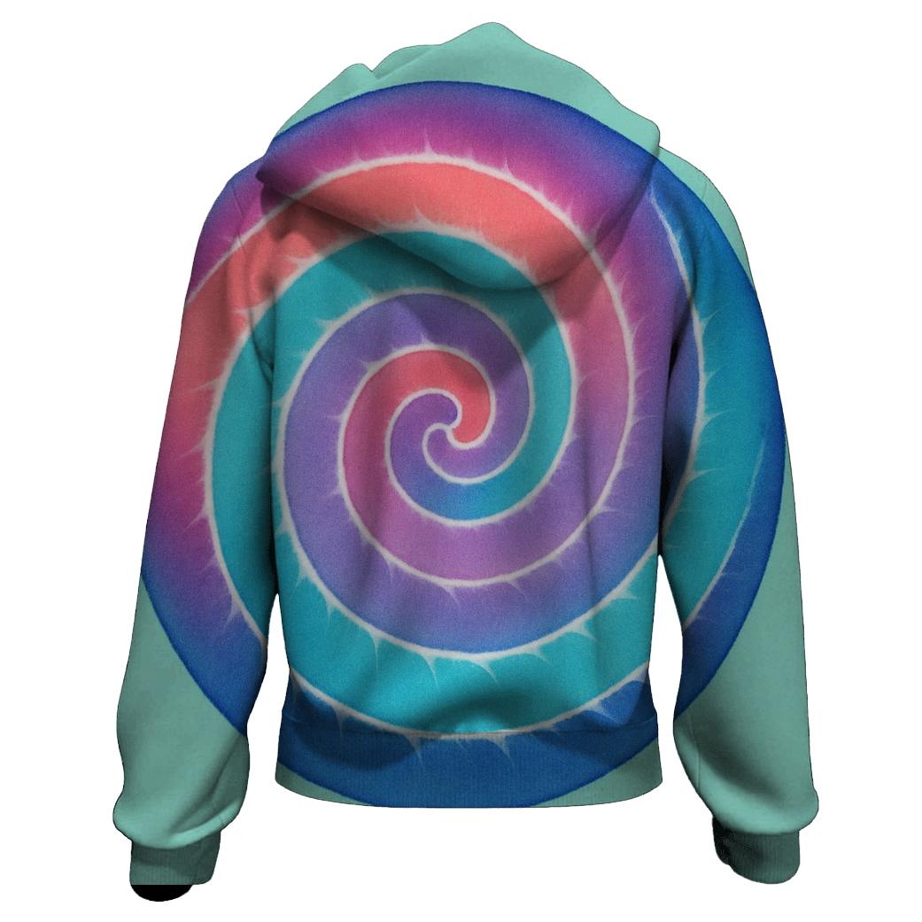 Spiral Nebula Mandala designer hoodies