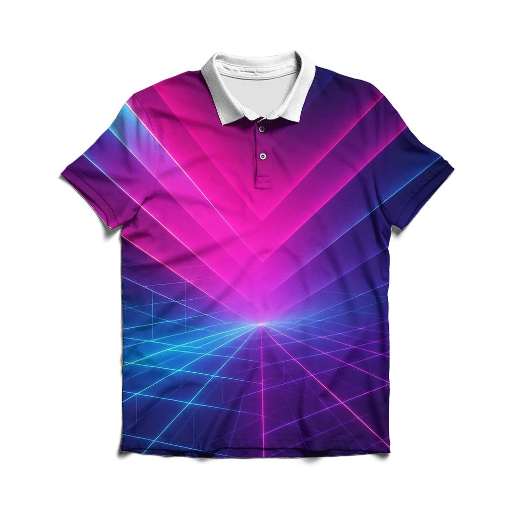 Neon Vector Horizon classic pique polos