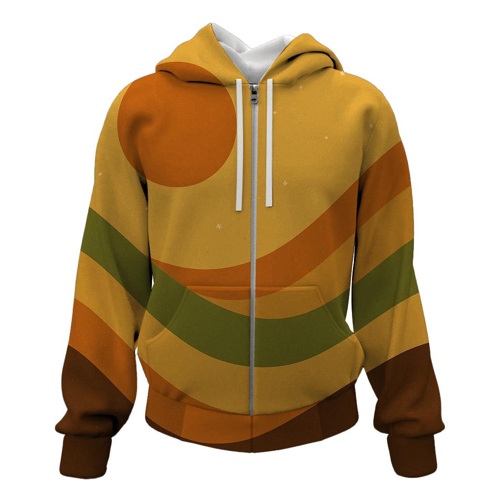 Sunset Groove Waves custom hoodies