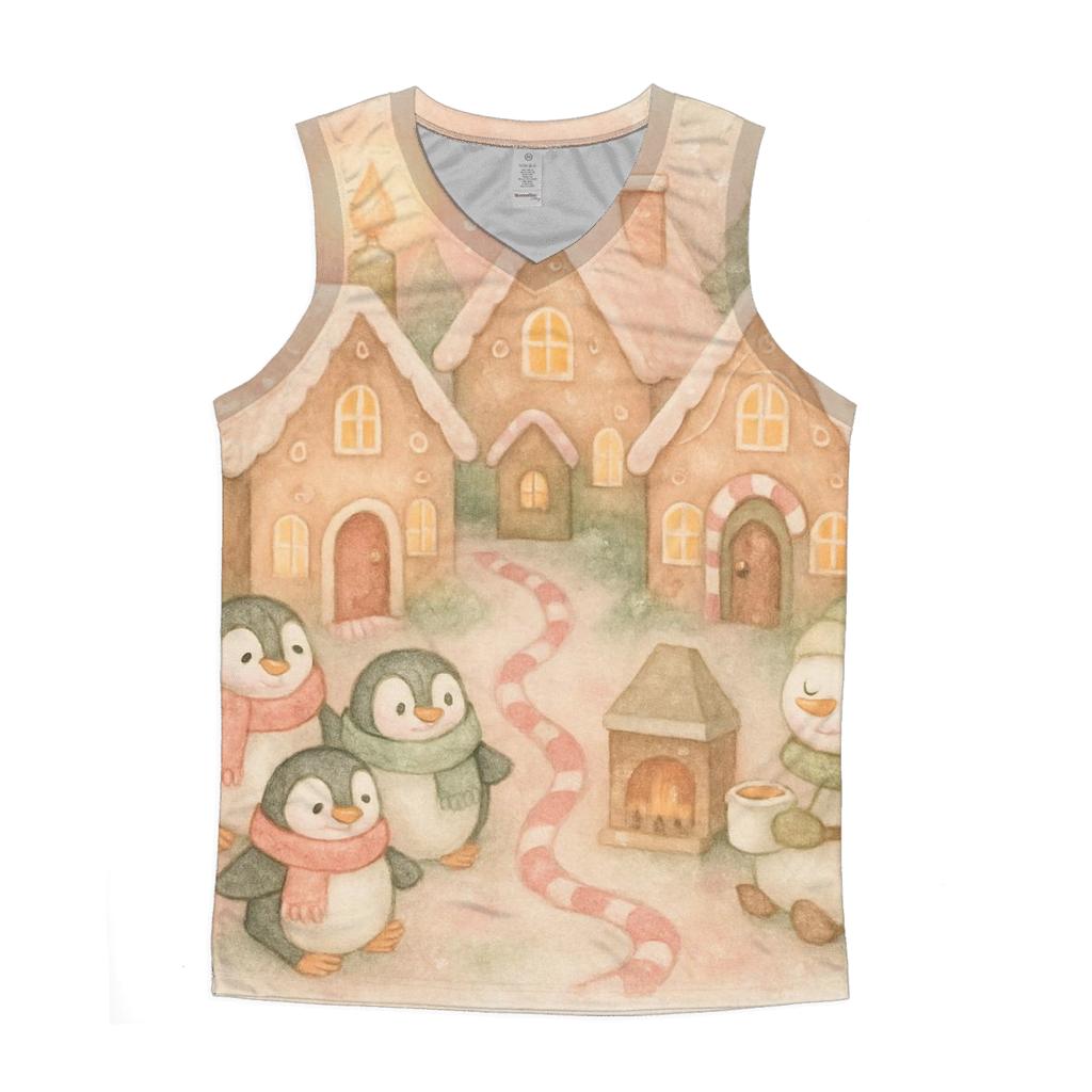 Gingerbread Cottage Sleepover trendy fitted tank tops