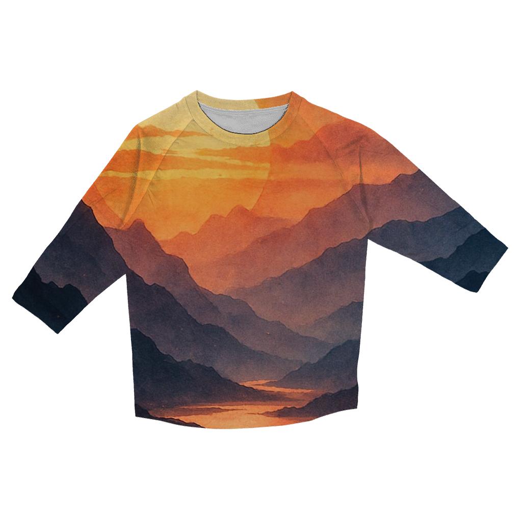 Indigo Mountain Lullaby custom 3/4 sleeve shirts