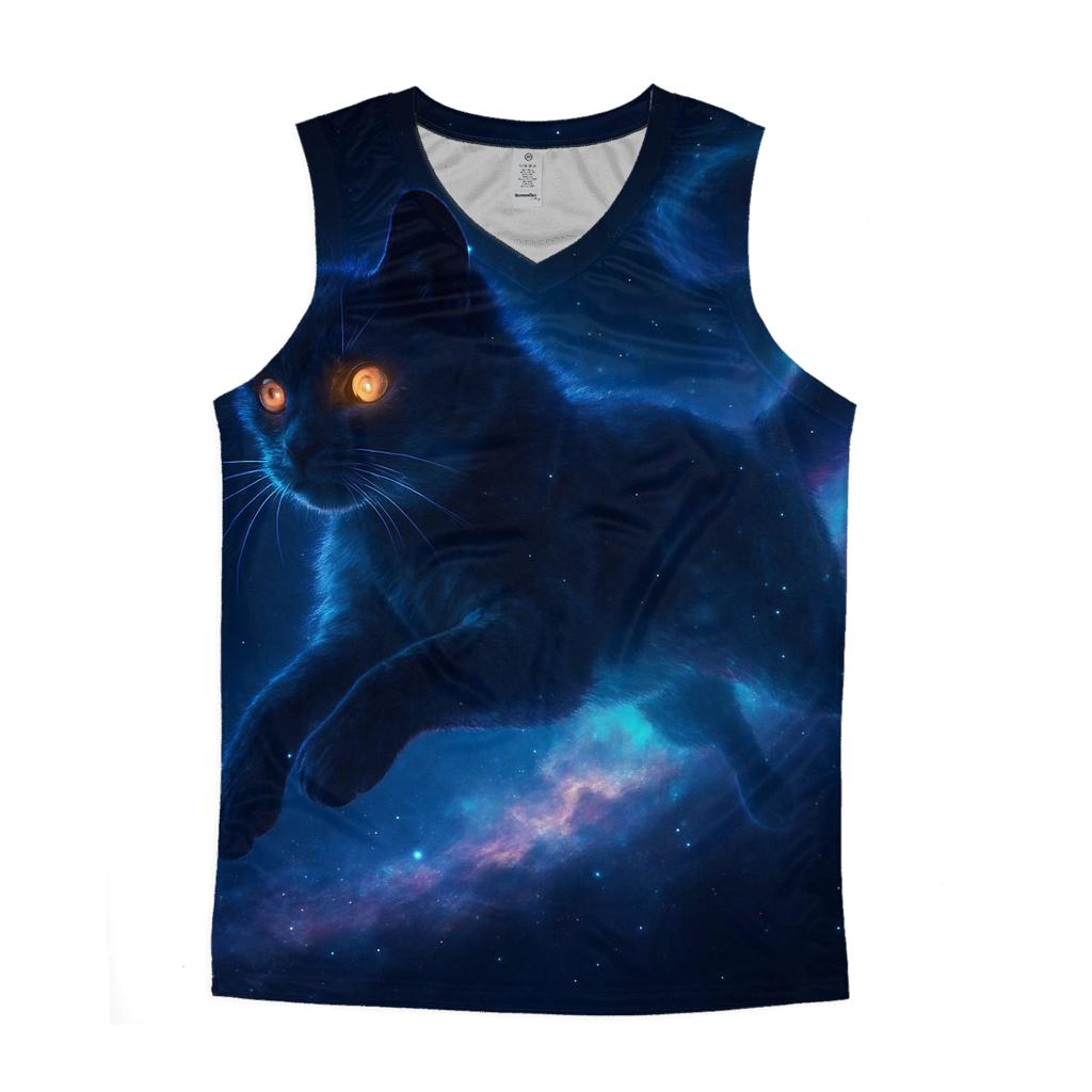 Midnight Nebula Pouncer cotton sleeveless tops