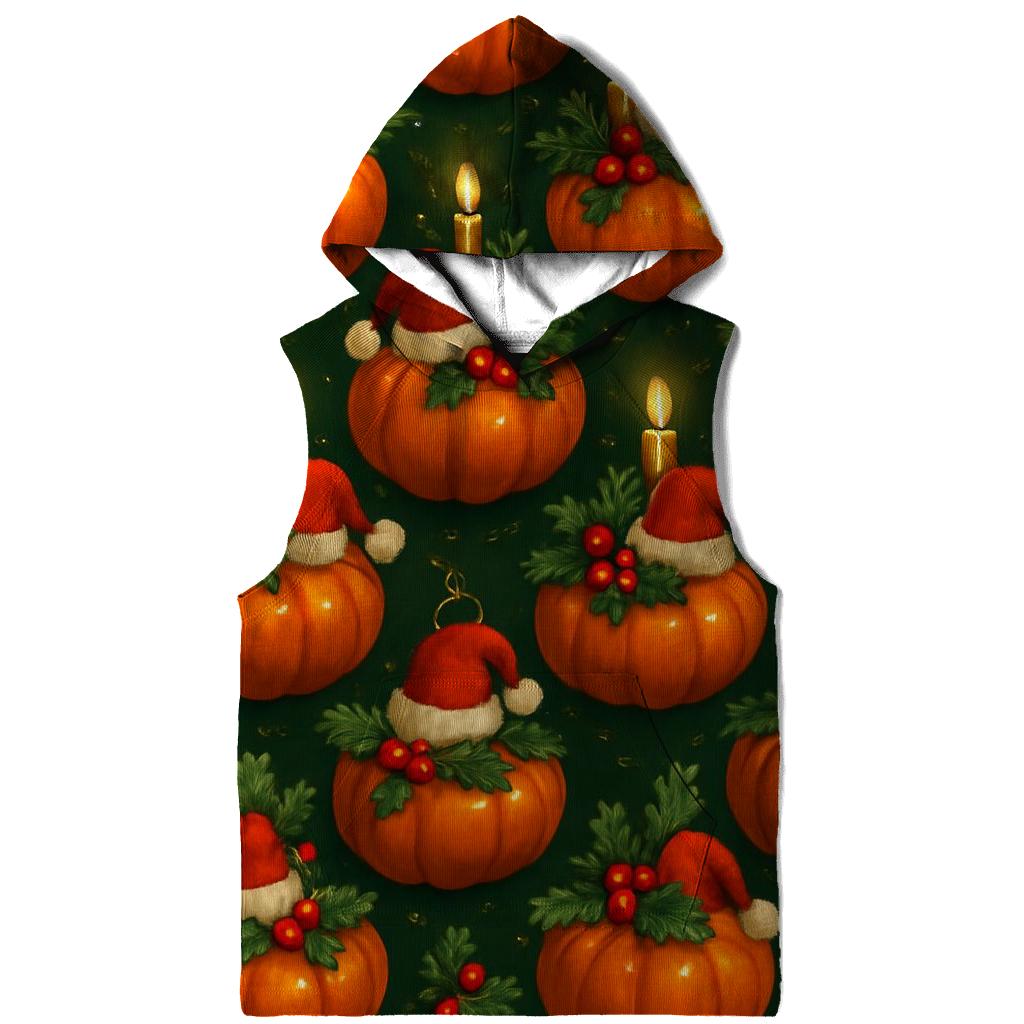 Festive Pumpkin Ornament Tessellation embroidered hoodies