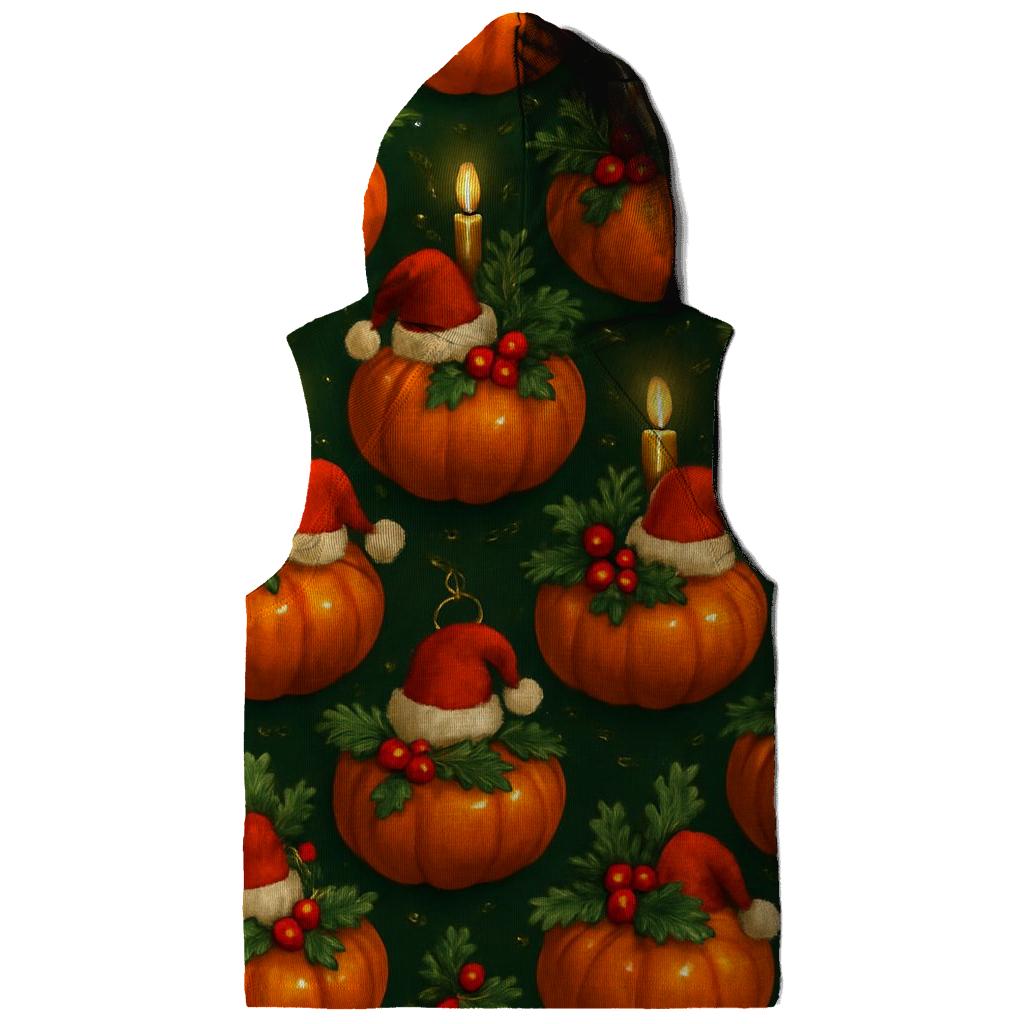 Festive Pumpkin Ornament Tessellation embroidered hoodies
