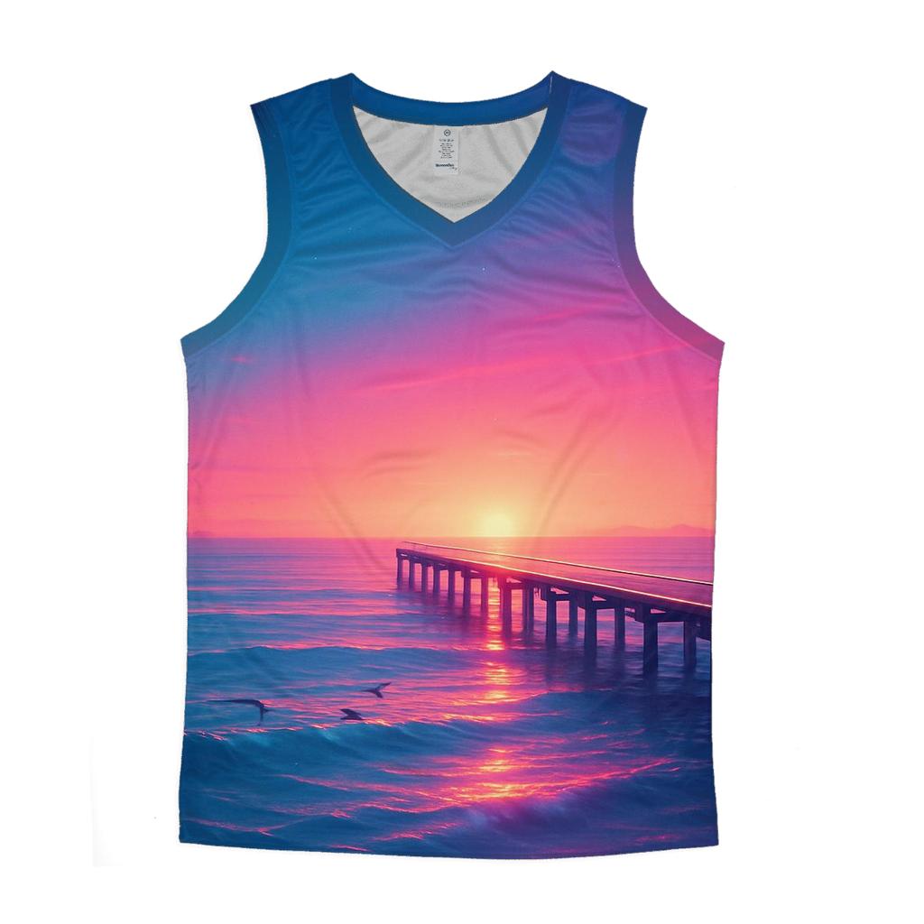 Neon Pier Reverie stylish racerback tanks