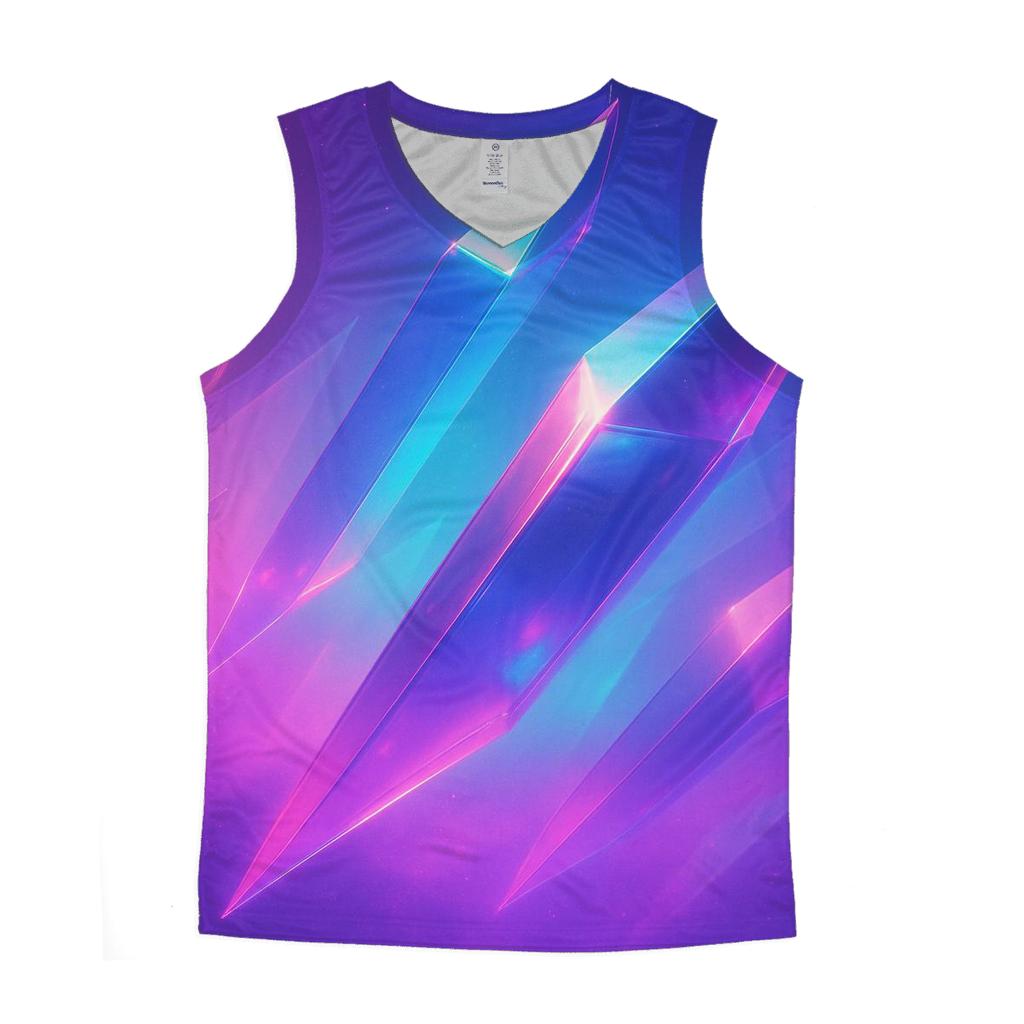Neon Prism Drift sports performance tank tops