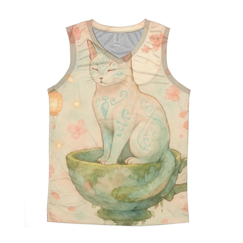 Tea Garden Mystic Guardian graphic print tank tops