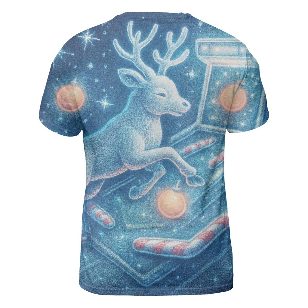 Midnight Reindeer Arcade creative print fashion shirts