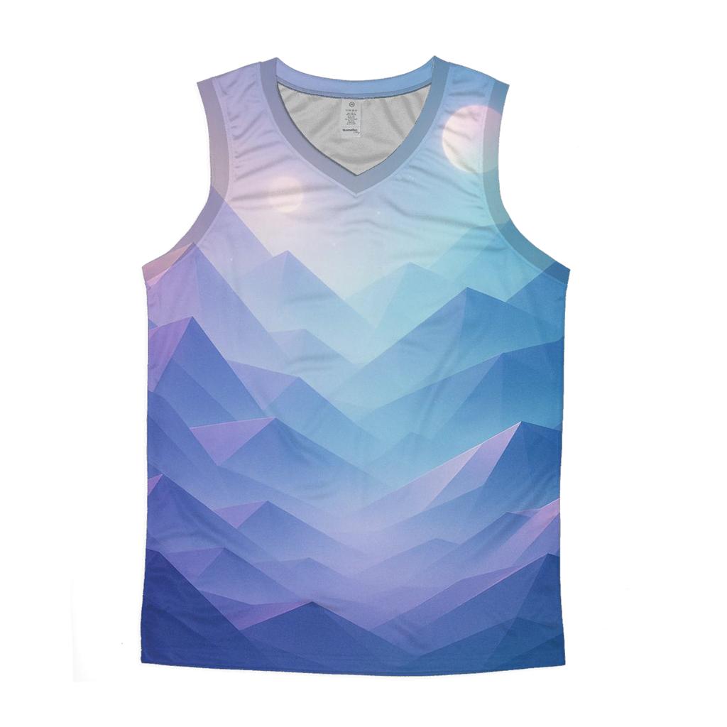 Celestial Paper Mountains personalized athletic tanks