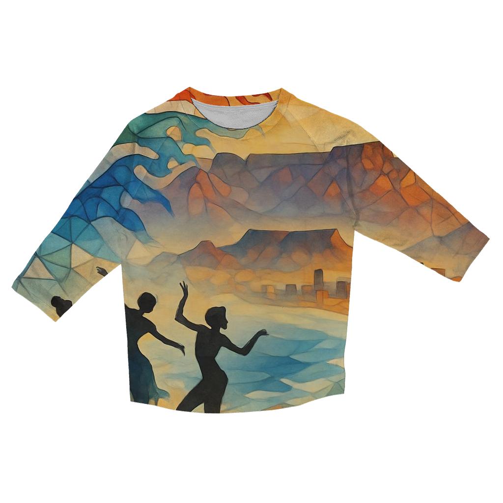 South Africa Mosaic printed three quarter sleeve shirts