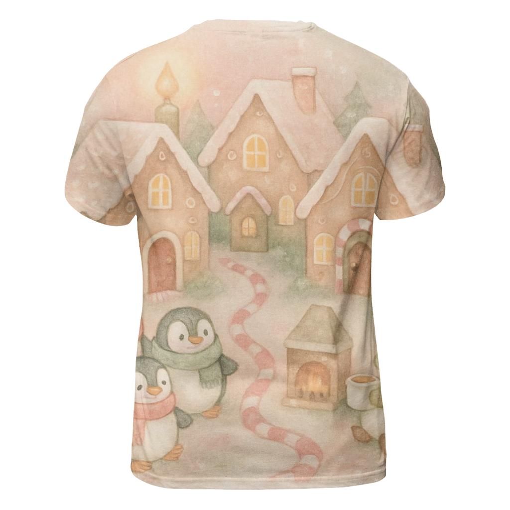 Gingerbread Cottage Sleepover trendy printed shirt styles