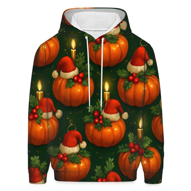 Festive Pumpkin Ornament Tessellation pullover hoodies