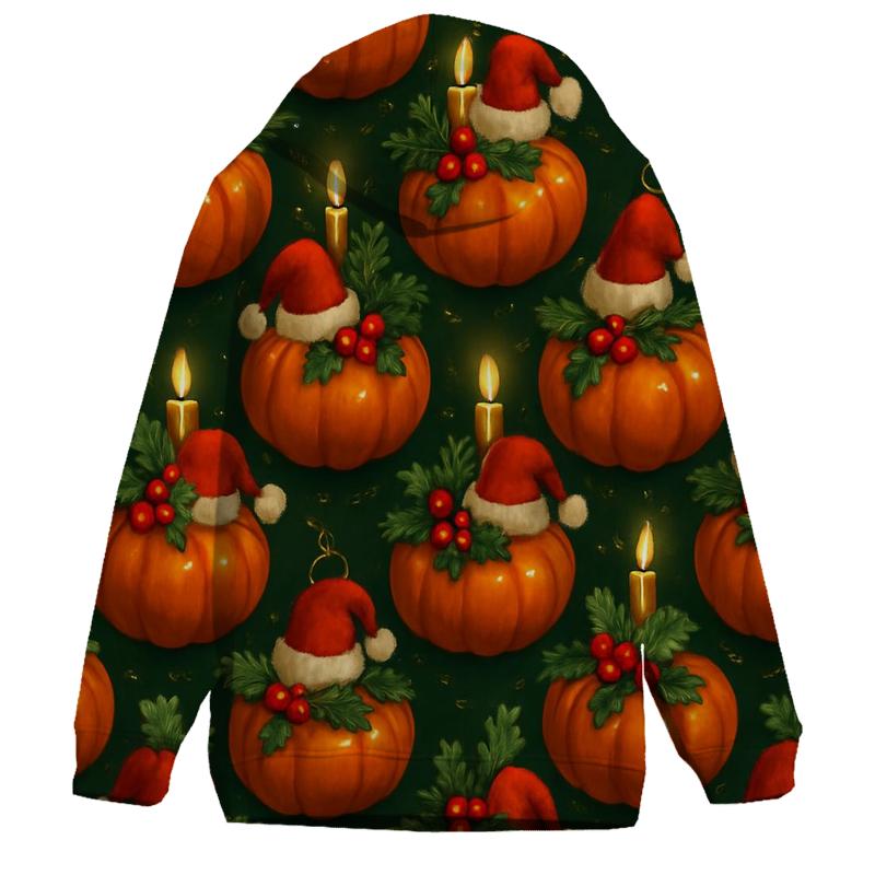 Festive Pumpkin Ornament Tessellation pullover hoodies