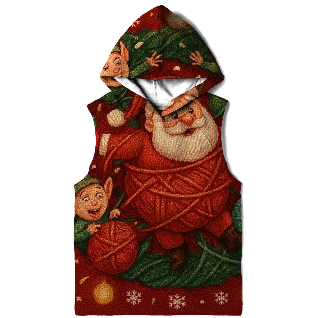 North Pole Knitted Chaos printed hoodies