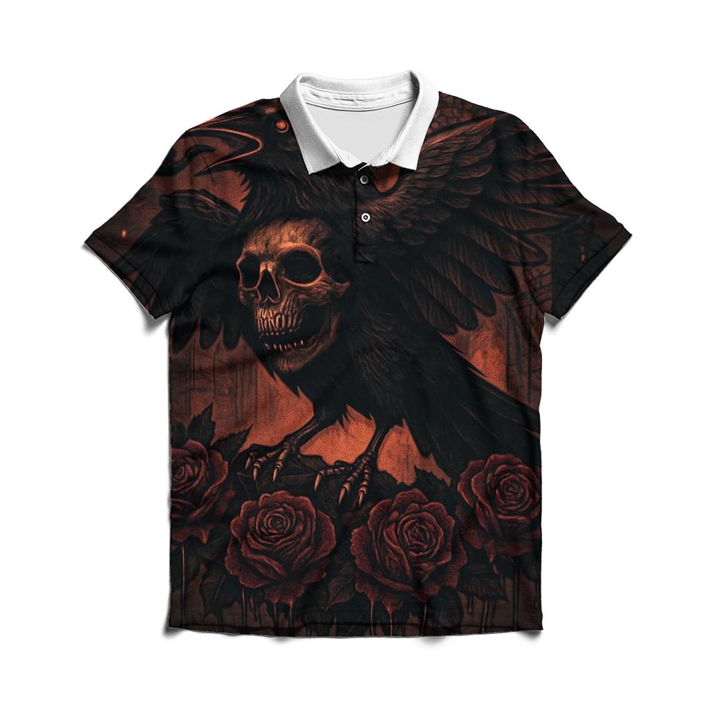 Raven Emperor And The Bleeding Roses custom polo shirts