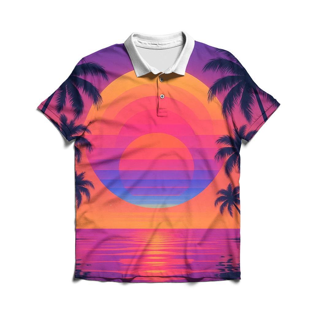Voyager Palm Mirage classic pique polos