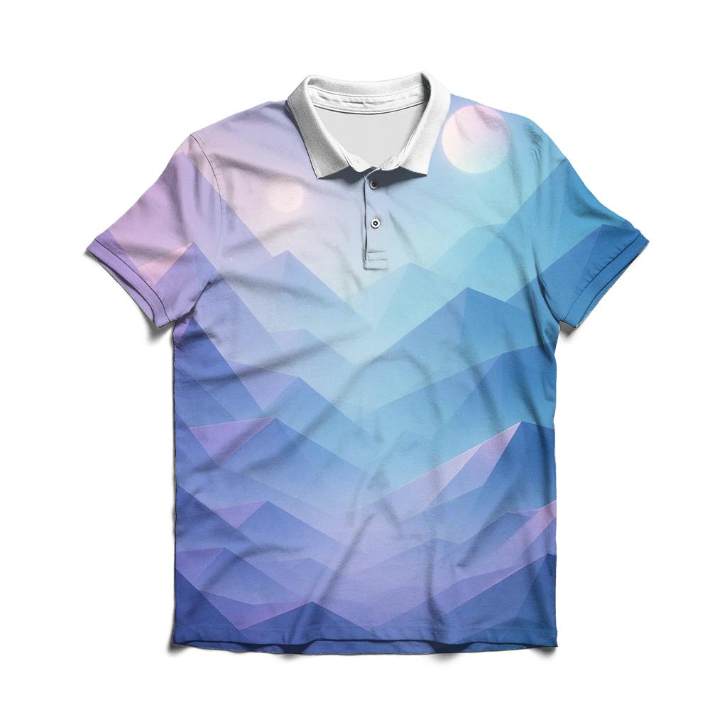 Celestial Paper Mountains classic pique polos