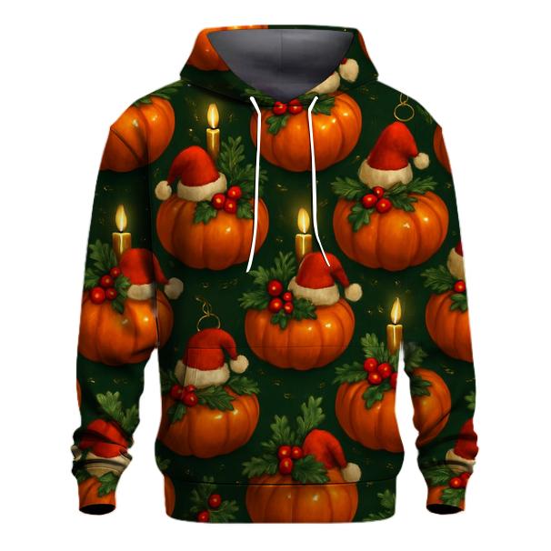 Festive Pumpkin Ornament Tessellation embroidered hoodies