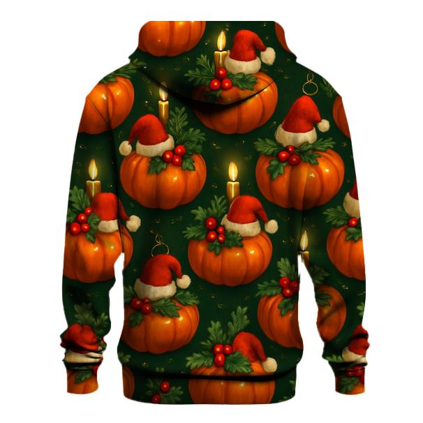 Festive Pumpkin Ornament Tessellation embroidered hoodies