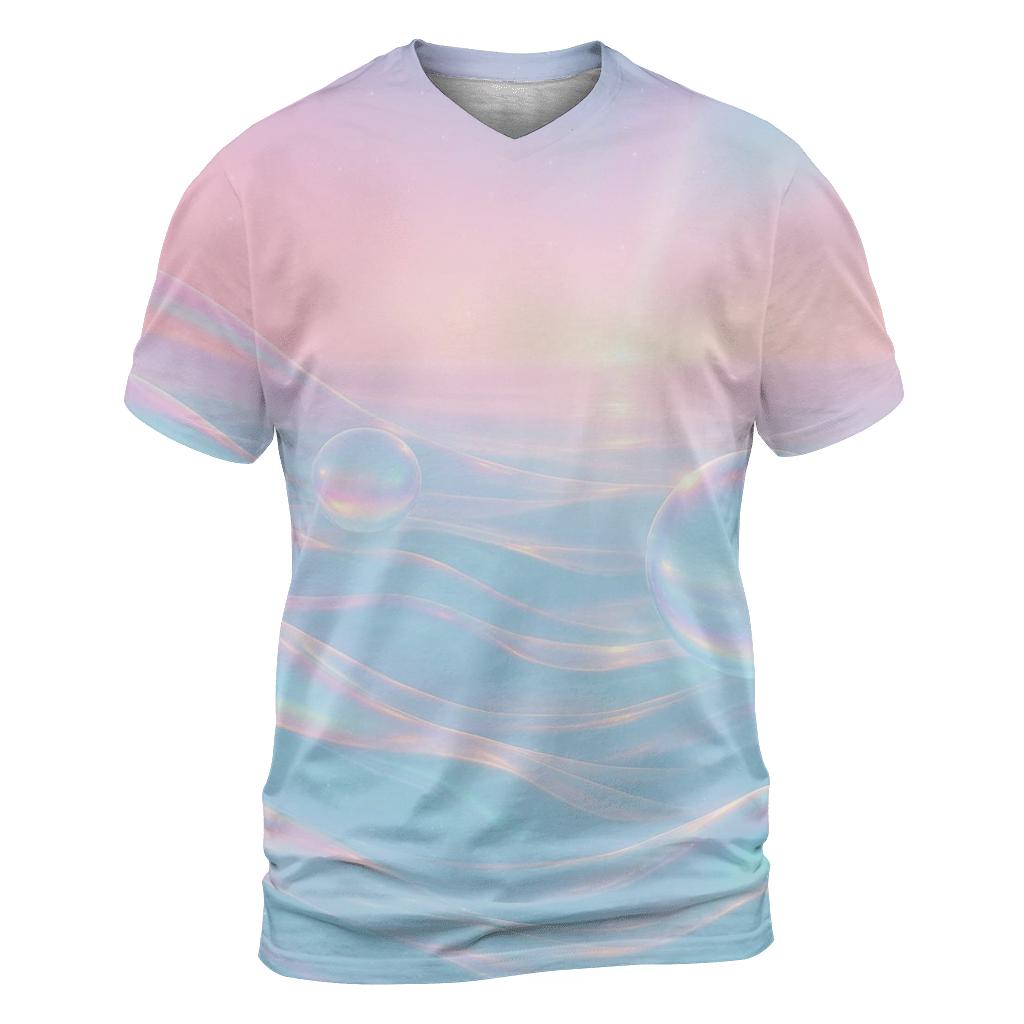 Aurora Liquid Horizon creative print fashion shirts