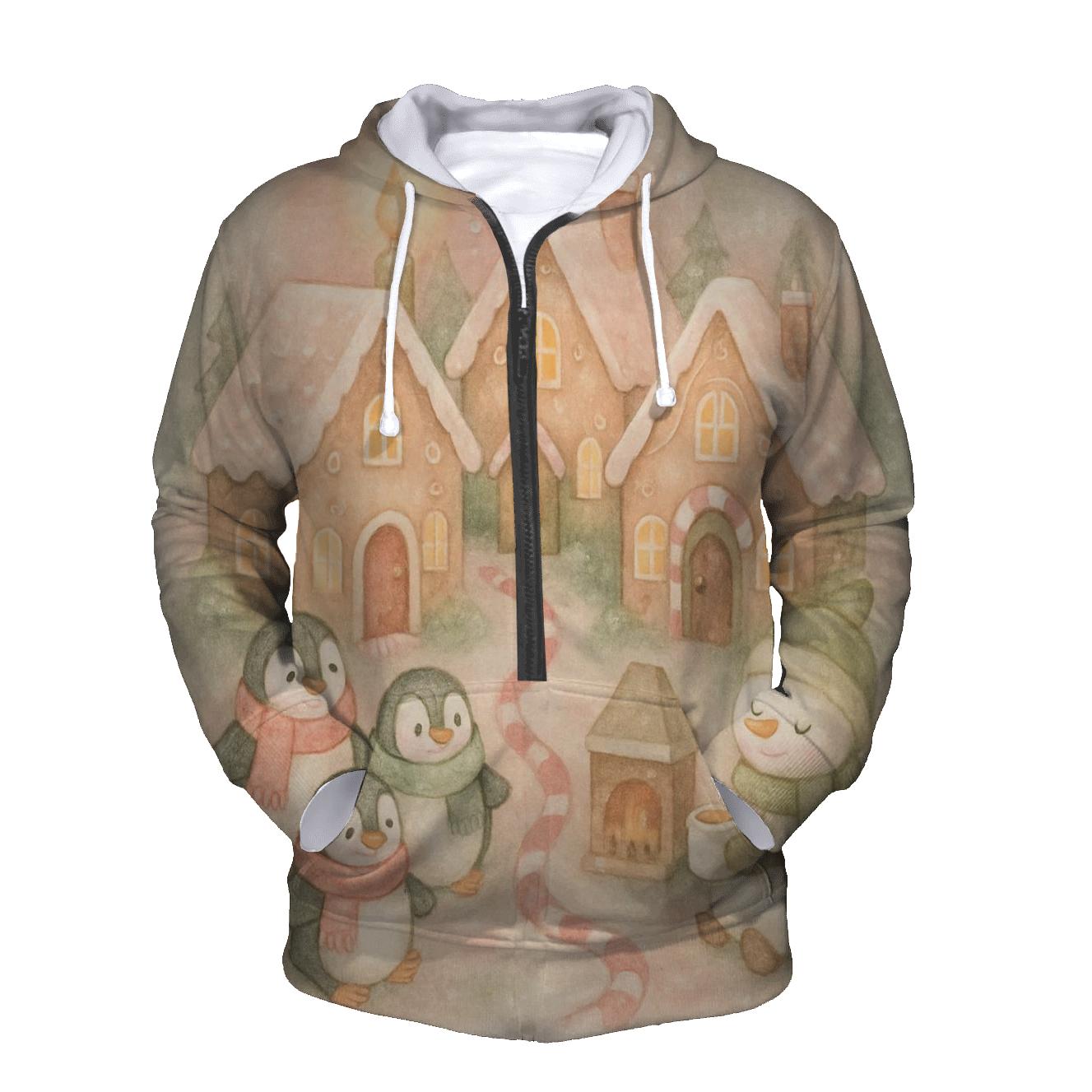 Gingerbread Cottage Sleepover graphic hoodies