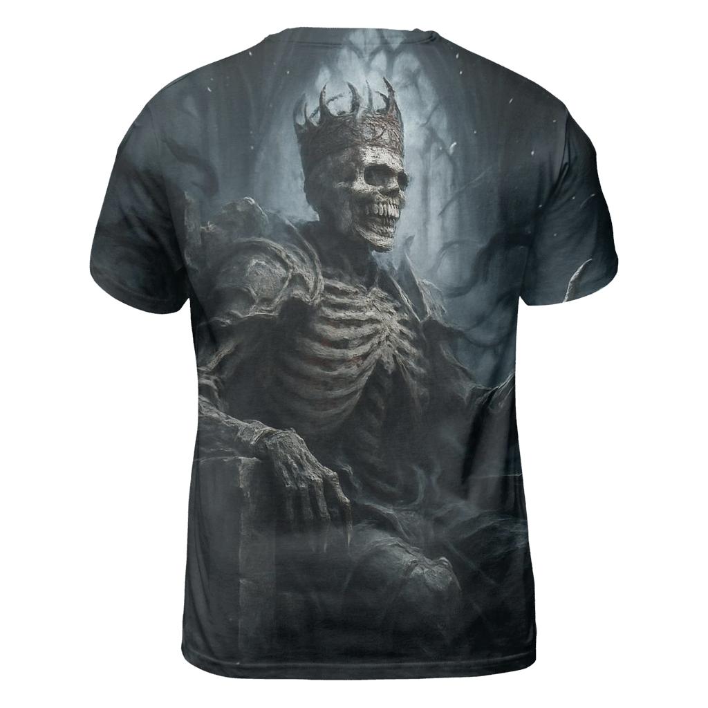 Ashen Throne Of The Skeleton King creative print fashion shirts