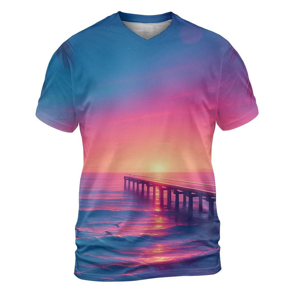 Neon Pier Reverie unique graphic print tees