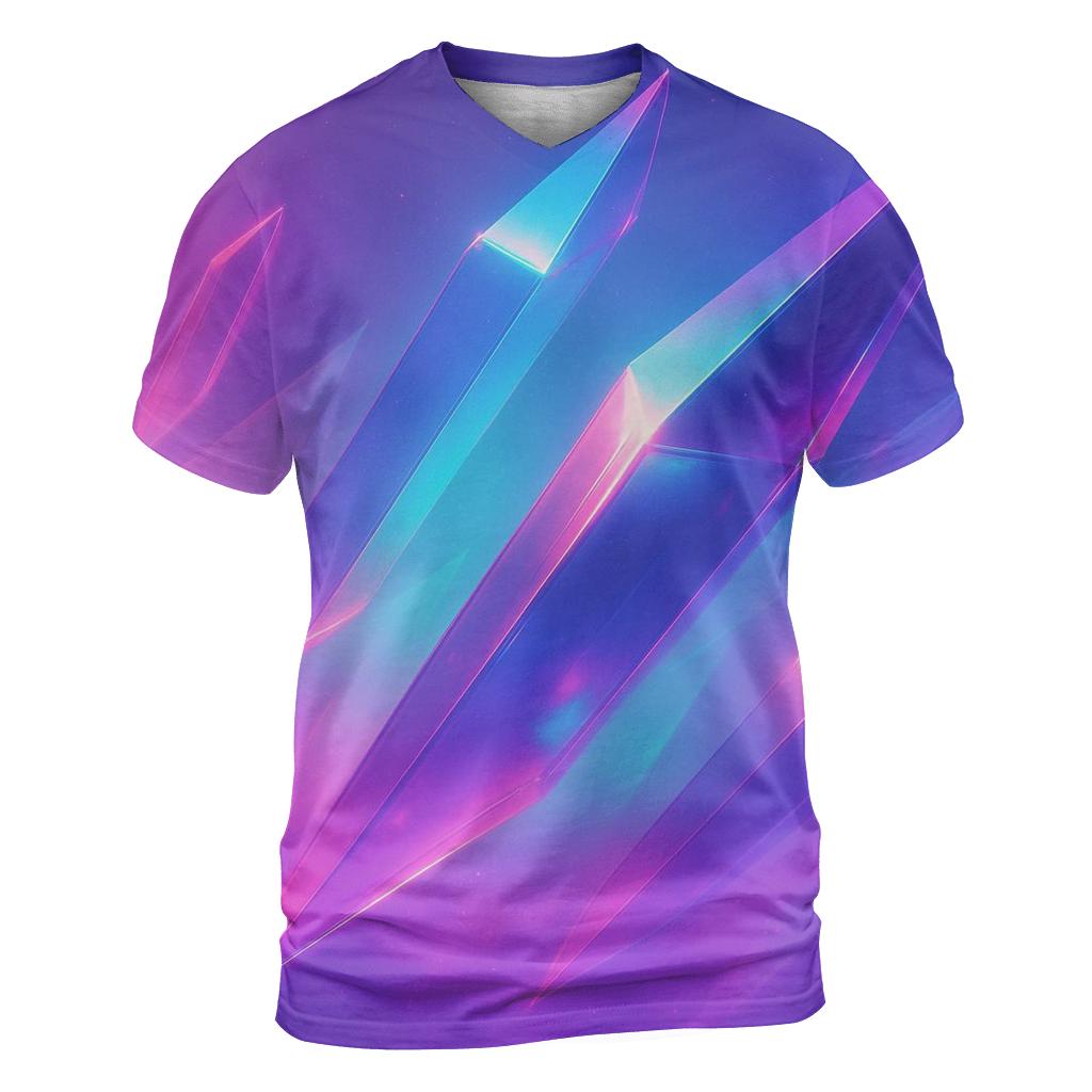 Neon Prism Drift vibrant all-over design tees