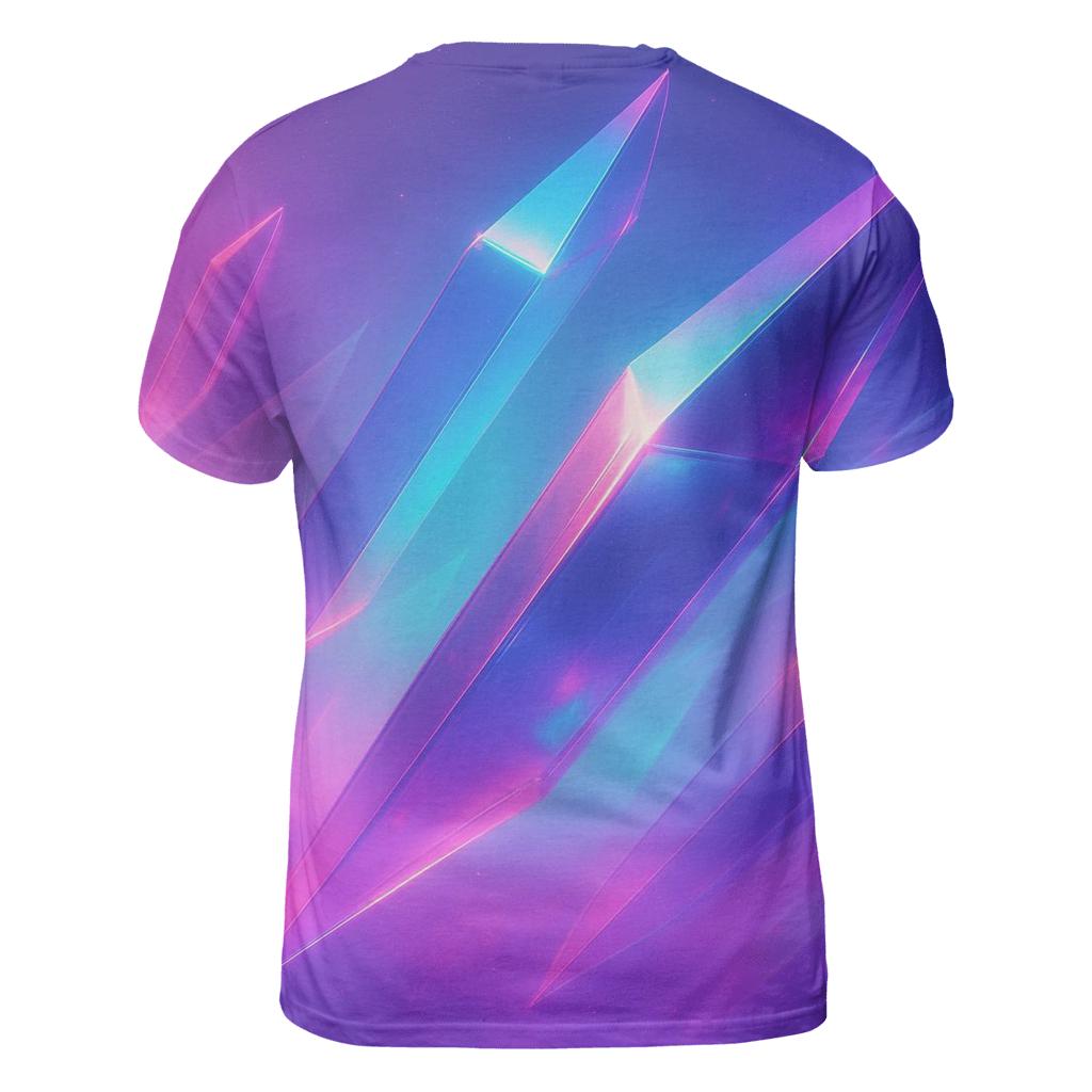 Neon Prism Drift vibrant all-over design tees