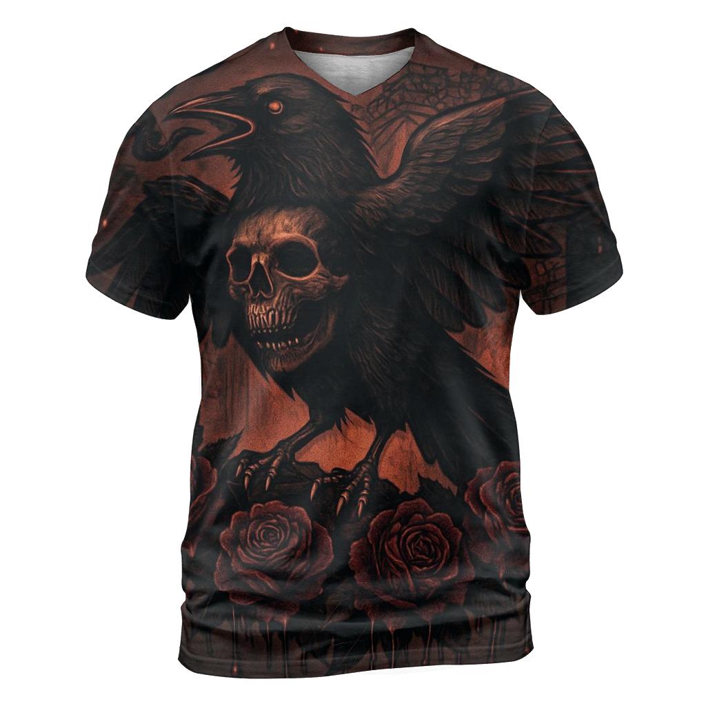 Raven Emperor And The Bleeding Roses unique graphic print tees