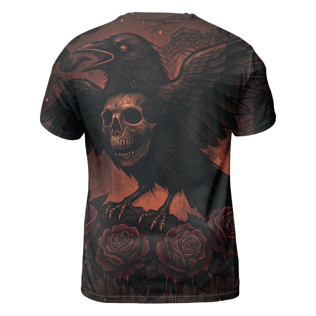 Raven Emperor And The Bleeding Roses unique graphic print tees