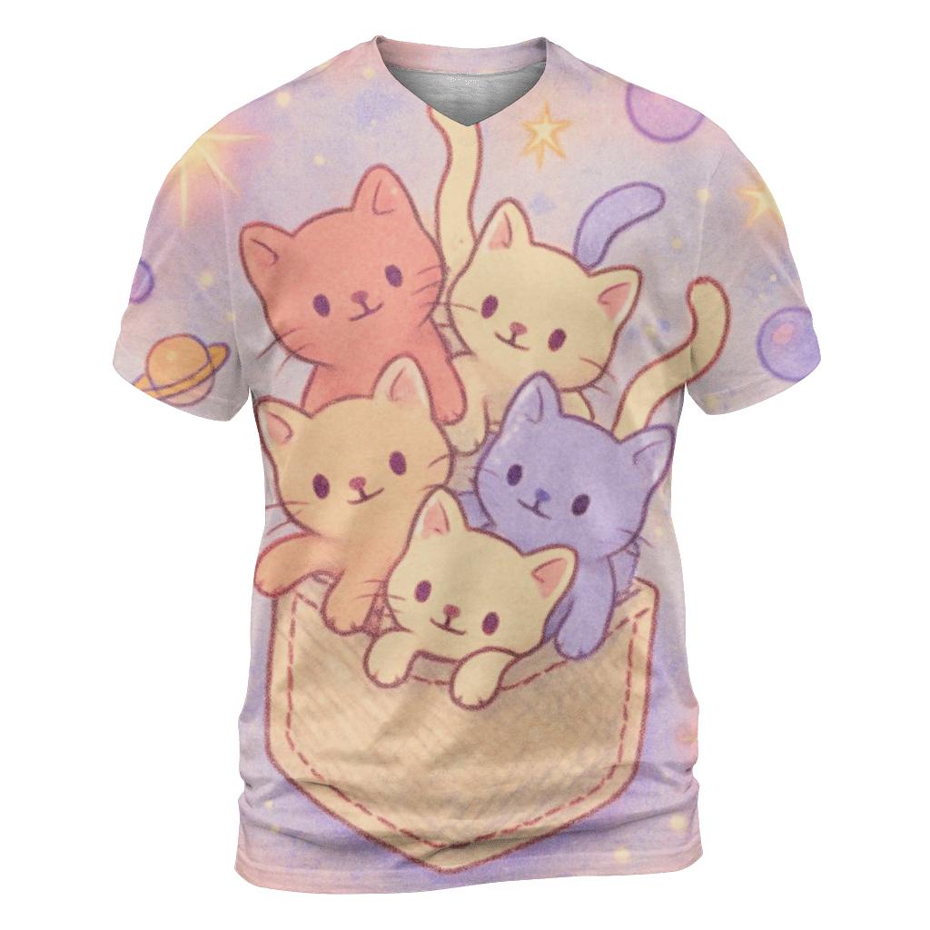 Pocketful Of Stardust Kittens trendy printed shirt styles
