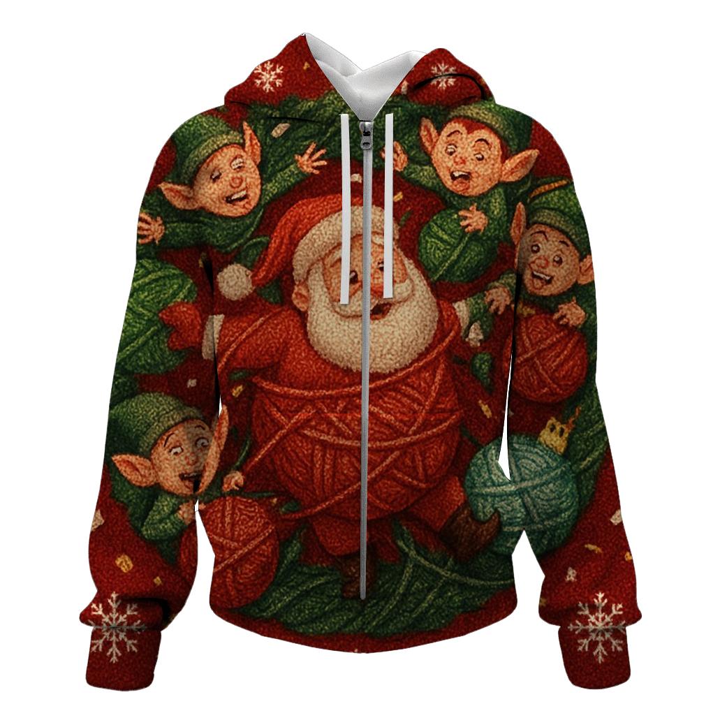 North Pole Knitted Chaos premium hoodies