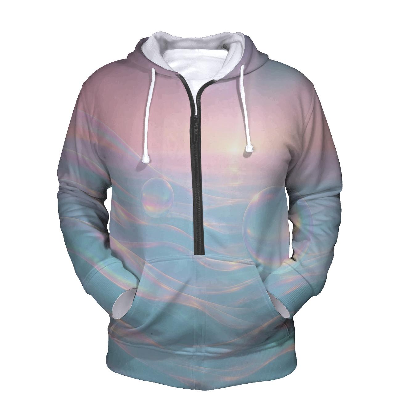 Aurora Liquid Horizon embroidered hoodies