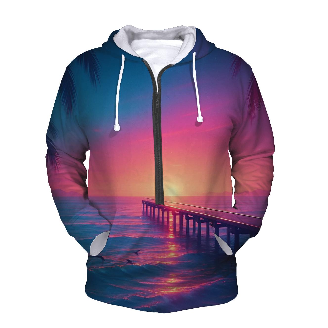 Neon Pier Reverie designer hoodies
