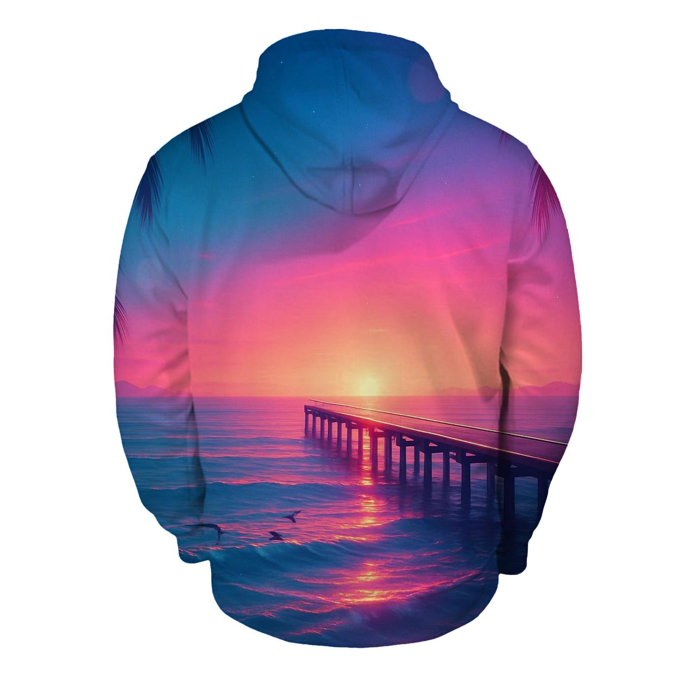 Neon Pier Reverie designer hoodies
