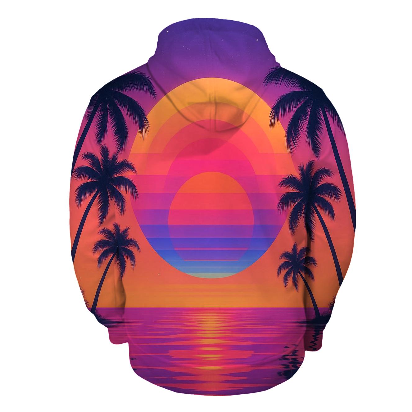 Voyager Palm Mirage embroidered hoodies