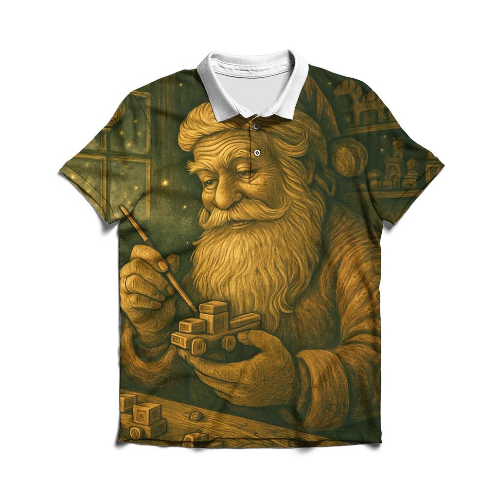 Woodland Workshop Santa classic pique polos