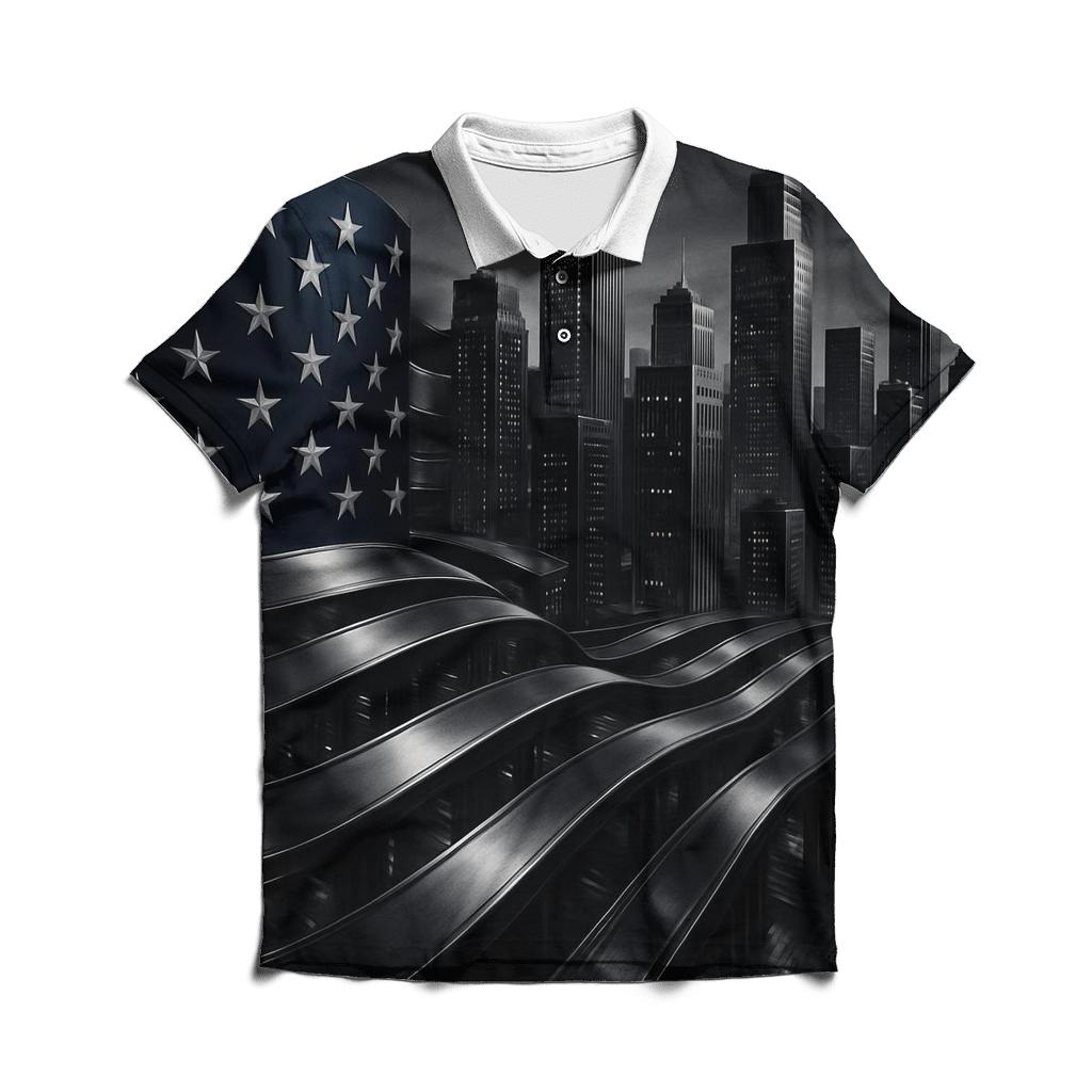 Starlit Skyline Weave stylish collar polo tees