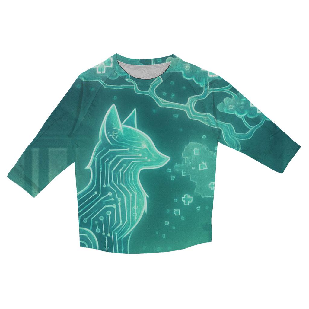 Circuitboard Fox Spirit personalized 3/4 sleeve tees