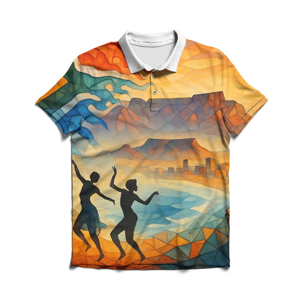 South Africa Mosaic custom polo shirts