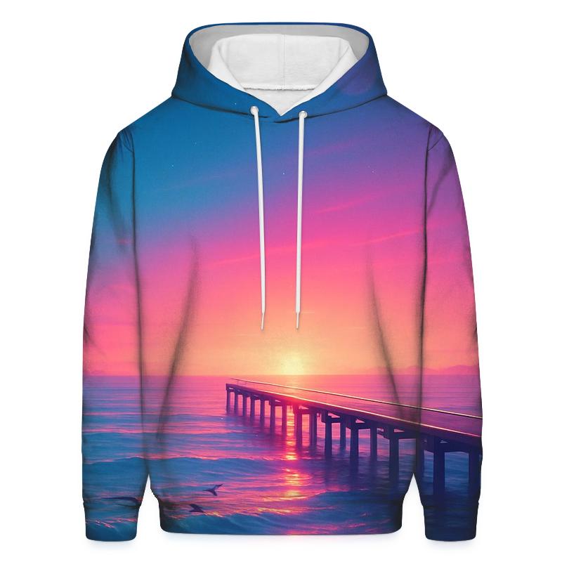 Neon Pier Reverie pullover hoodies