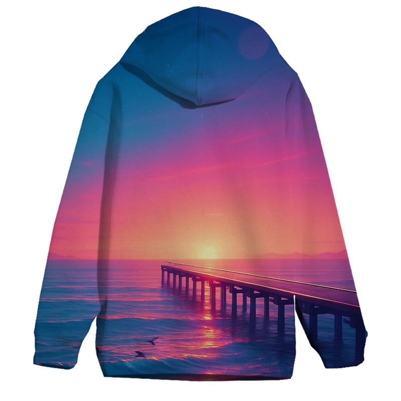 Neon Pier Reverie pullover hoodies