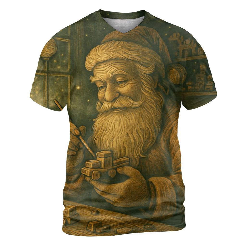 Woodland Workshop Santa personalized full print shirts