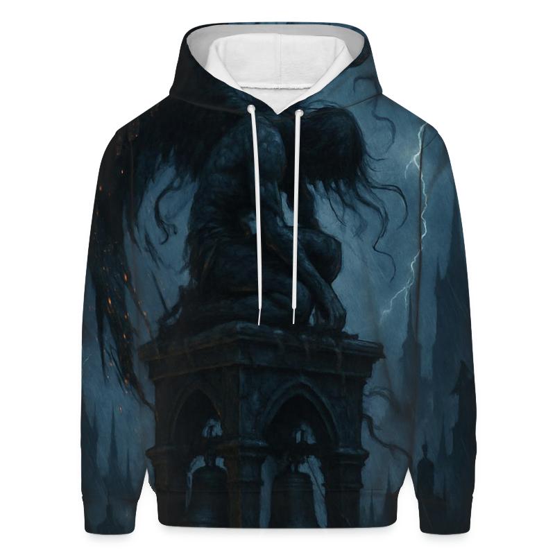 Fallen Angel Under Midnight Bells graphic hoodies