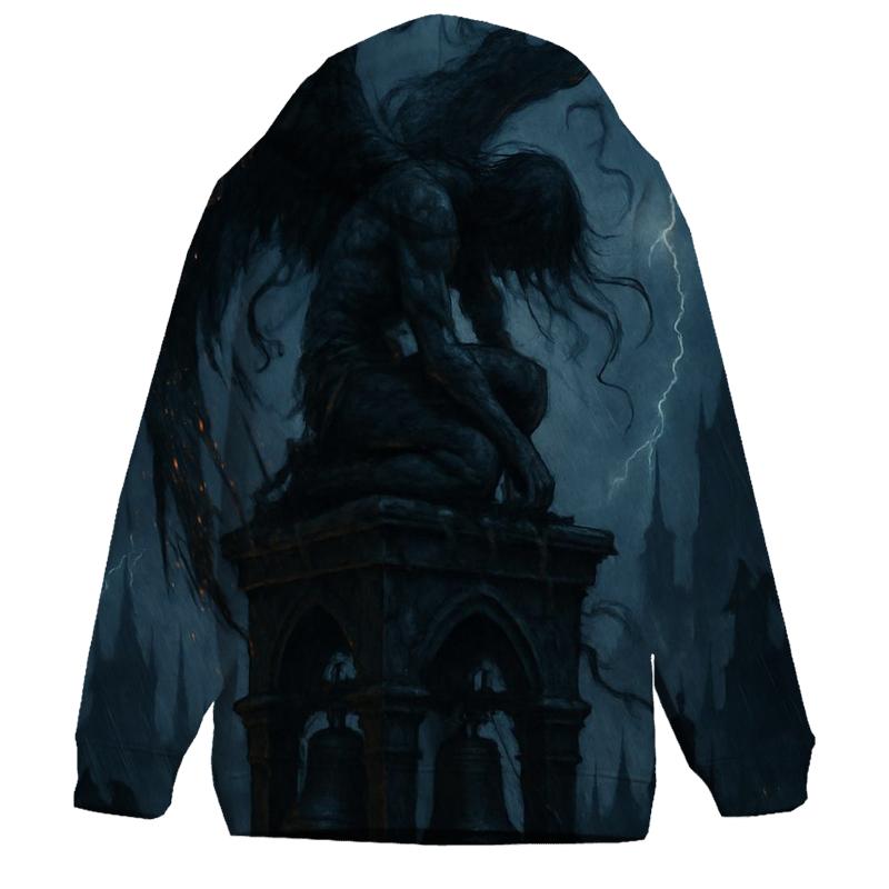 Fallen Angel Under Midnight Bells graphic hoodies