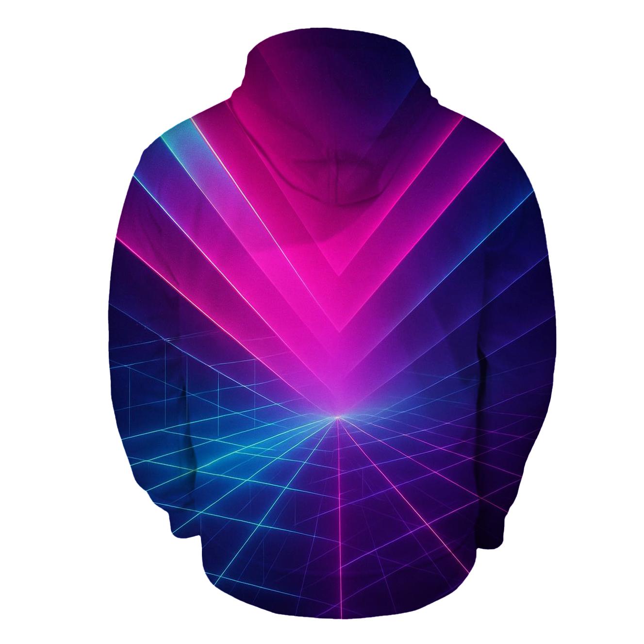 Neon Vector Horizon custom hoodies