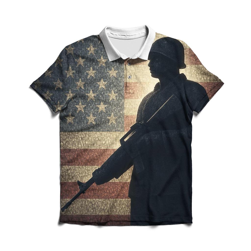 Guardian Flag Mosaic classic pique polos