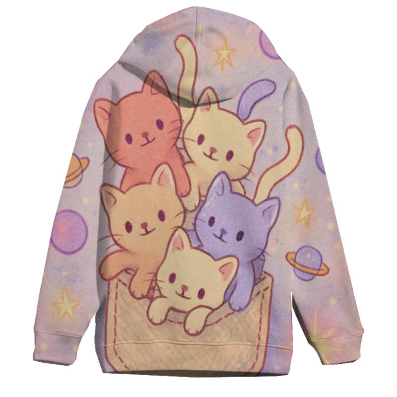 Pocketful Of Stardust Kittens lightweight hoodies