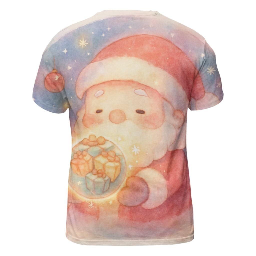 Pocket Galaxy Santa artistic all-over print tops
